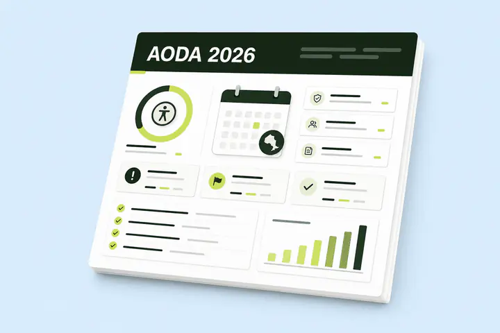 Editorial cover for AODA Compliance Report 2026: Ontario Deadline Checklist for Businesses